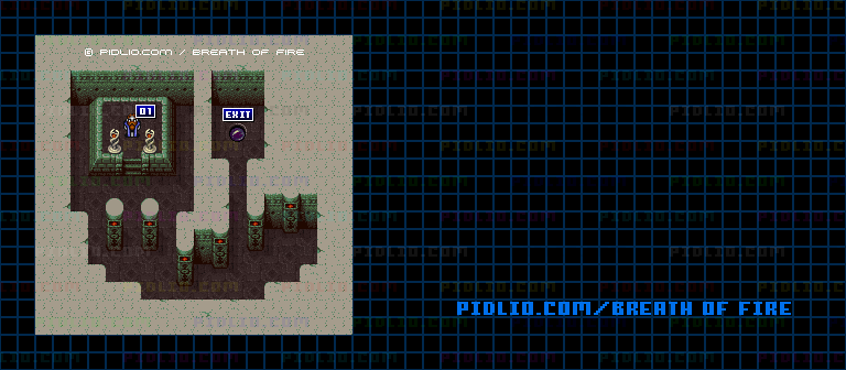竜の穴1のマップ画像 ／ SFC版ブレスオブファイアI攻略 ─ pidlio.com