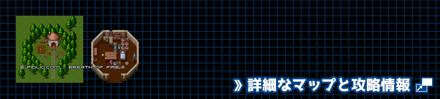 小島の老婆の家の簡易マップ画像 / ブレスオブファイアI攻略 ─ pidlio.com